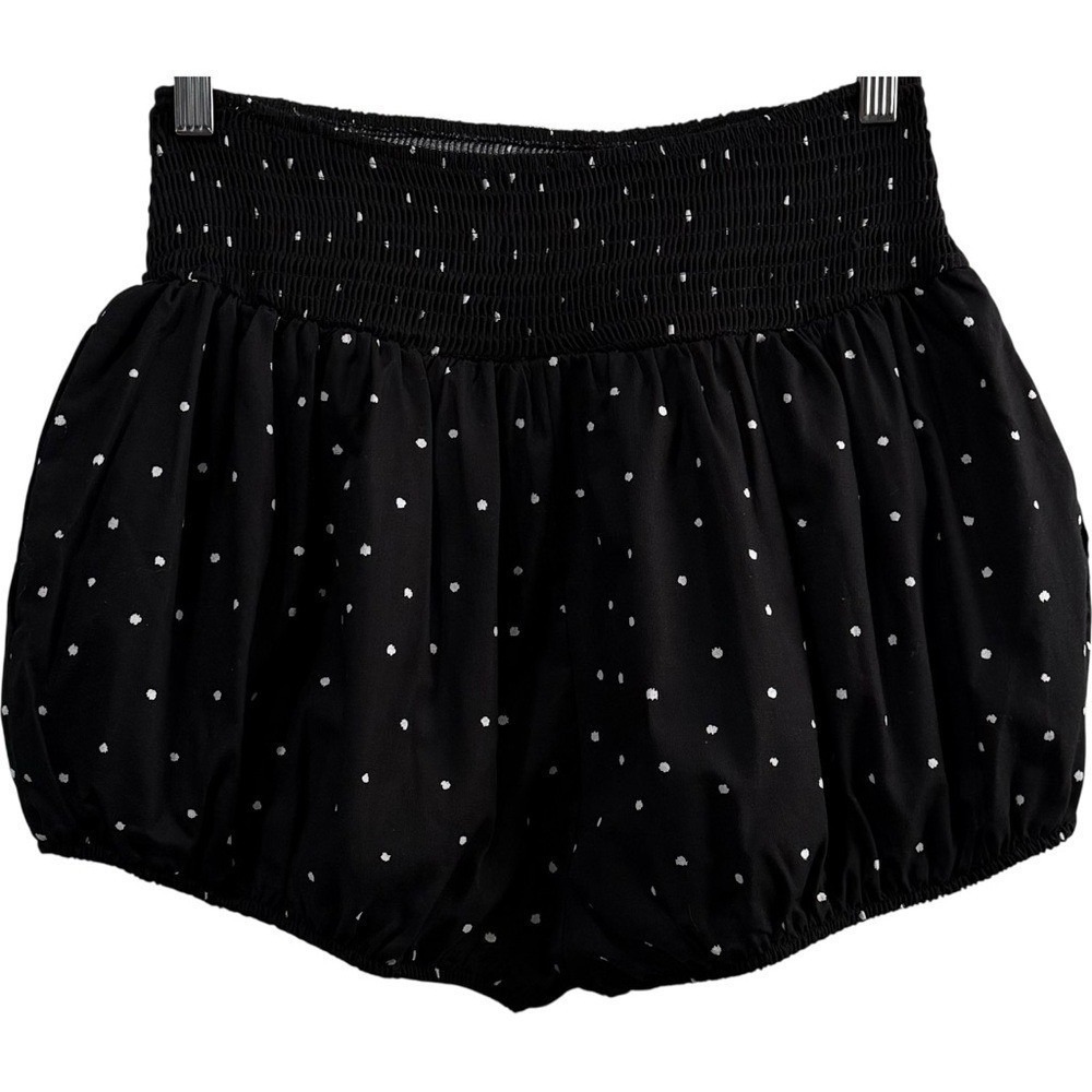 NWT Anthropologie Maeve Black Smocked Bloomers Shorts Boho Coquette S